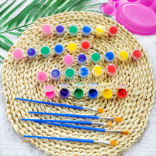 六色颜料条水粉6色颜料套装摆摊石膏彩绘涂鸦画水彩儿童画画美术