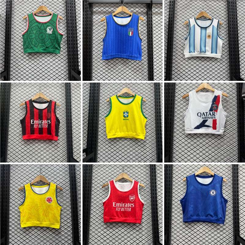 25-26 Women's Fan Football Jerseys for World Cup Clubs: Mexico, Argentina, Germany, Brazil Tank Top Jerseys 25-26 Women's Fan Football Jerseys for World Cup Clubs: Mexico, Argentina, Germany, Brazil Tank Top Jerseys