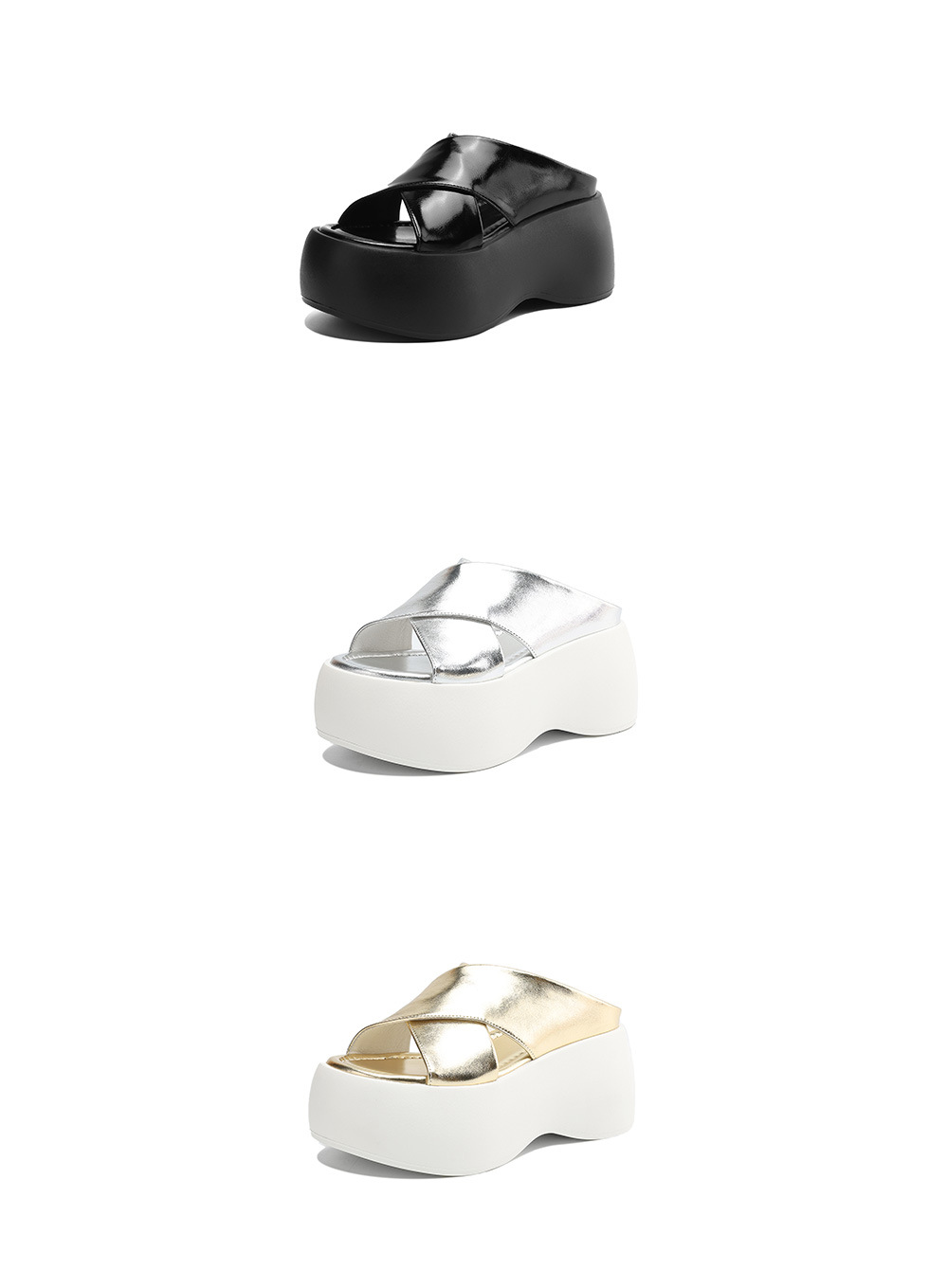 Dép sandal nữ quai chéo đế xuồng cao cấp, dây chéo mảnh, đế dày tăng chiều cao, thoải mái đi hè — Màu đen, Màu vàng, Màu bạc chi tiết 23
