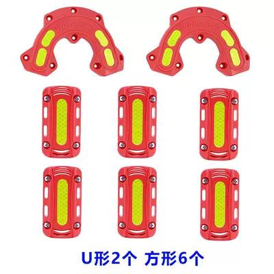 Block Uhr150Afr125 Motorcycle Electric, Motorcycle bumper - red-2-u-shaped-6-square-pieces