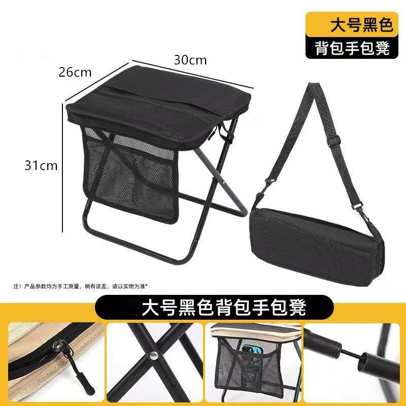 Large size 2 side pockets 1 inner pocket crossbody style (black)