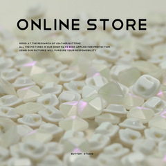 MOSN 方形熒光粉樹脂紐扣優雅百搭衣服裝扣子針織開衫襯衣袖領扣