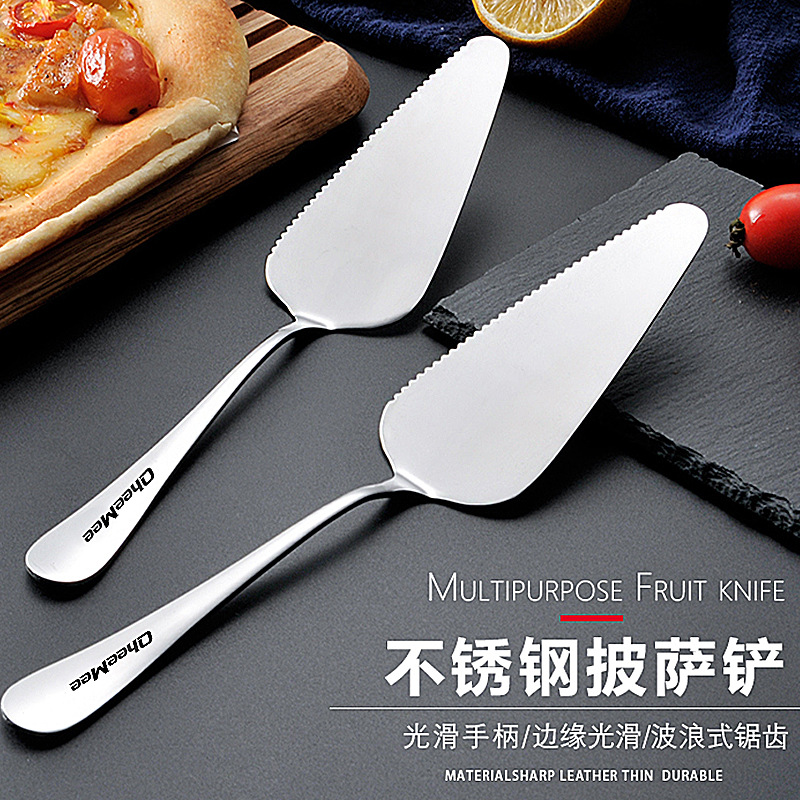 304 Stainless Steel Cake Shovel Household Kitchen Baking Tools Pizza Shovel Triangle Cheese Cutter Printable Logo