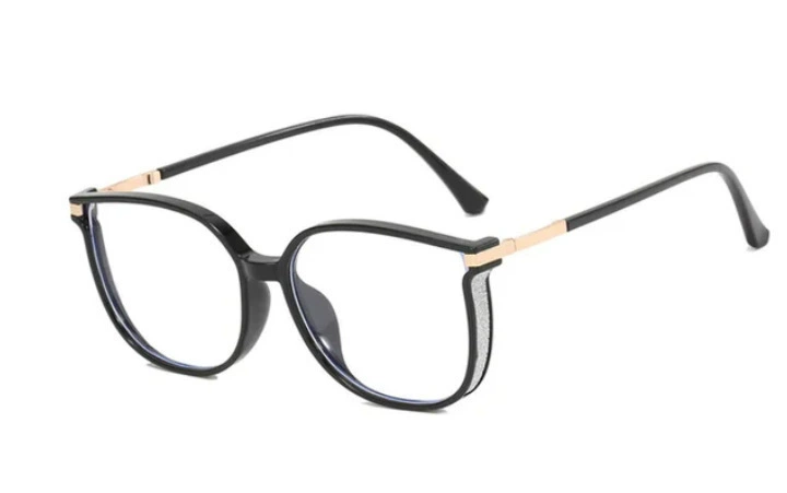 Korean-Style Trend Glasses, Anti-Blue Light Lenses, Fitted Frame — Multiple Colors & Powers