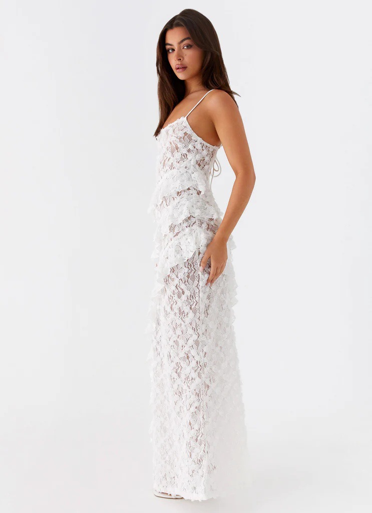 Lace Design Wholesale Women's Sexy Lace Flower Holiday Banquet Strap Sleeveless Lace Dress