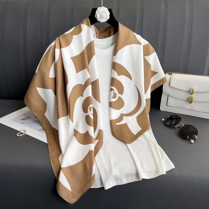 90x90シルクタオルの新型春と秋の大きい方のタオルのファッションのスカーフは首を囲んで首を保護します。|undefined