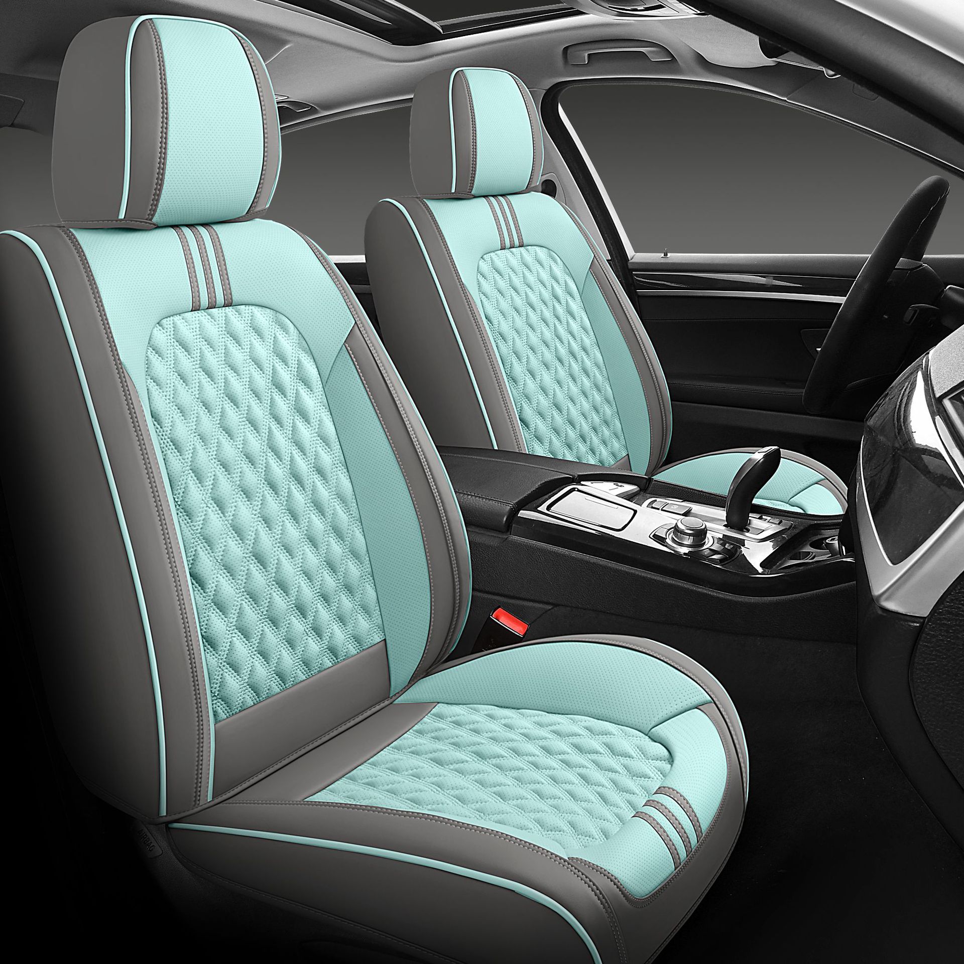 9D Full-Coverage Car Seat Cover, Universal for All Seasons, Breathable and Ventilated for Summer, Perforated Leather Seat Cover, Comfortable Car Cushion