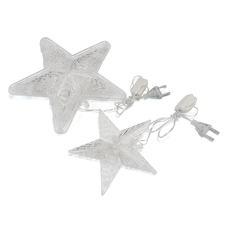 Lámpara de pentaco transfronteriza LED árbol de Navidad iluminación de estrella LED decoración de caja de baterías de pentaco