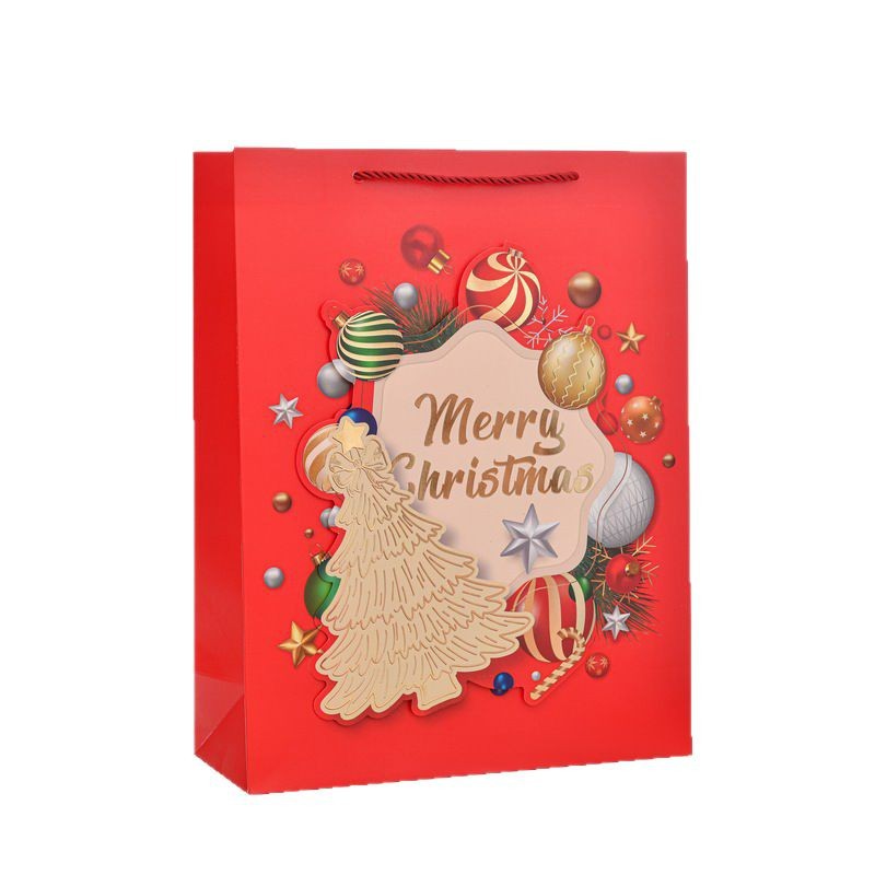 Bolsa de regalo de la serie de bronceado de Navidad Bolsa de mano transfronteriza de gran número Bolsa de embalaje de regalo de Navidad Bolsa de regalo de Navidad