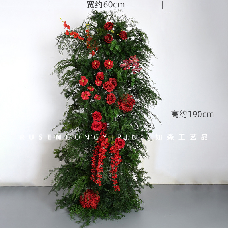 Flores de simulación Jardín de Monet Flor de columnas estilo de flor 100 aniversario compromiso boda decoración del auditorio de bodas