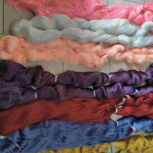 动物假毛发螺旋粉红色曲丝条透明白曲丝仿假兔毛彩色闪亮曲丝条