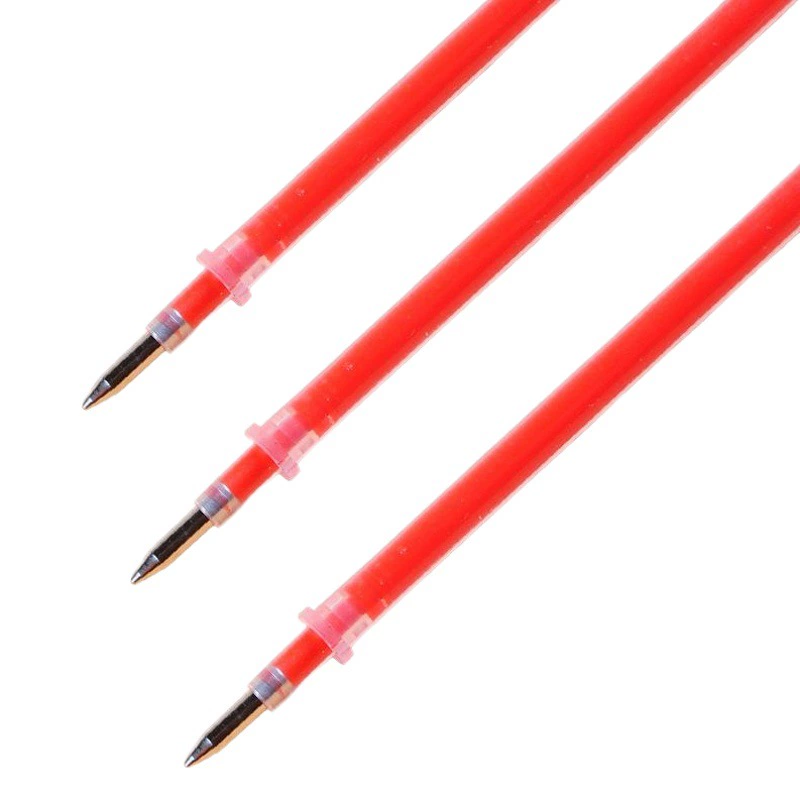 Стержень для гелевой ручки, 0,5 мм, нейтральный стержень для пули, тренировочная ручка, гладкая и прочная сменная заправка, красная ручка, заводская
