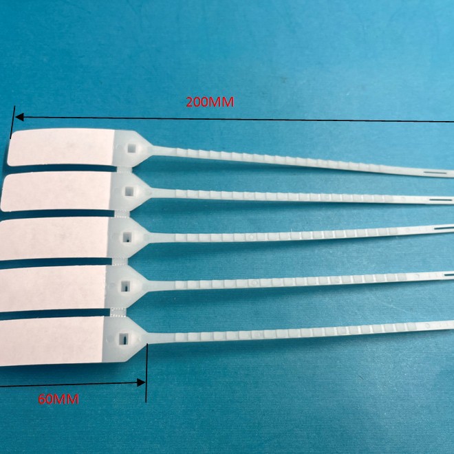 带齿扎带200mm一次性物流标签柔韧有劲扎带车尾油箱押运塑料封条