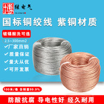 圆裸铜绞线2.5/4/6/10/16平方软连接高压镀锡大电流铜绞线铜辫子