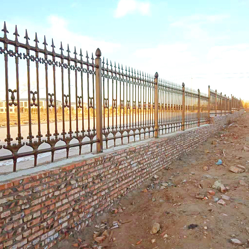Valla de acero zinc hierro cerca fábrica comunitaria Villa Parque escuela barandilla protectora fabricante