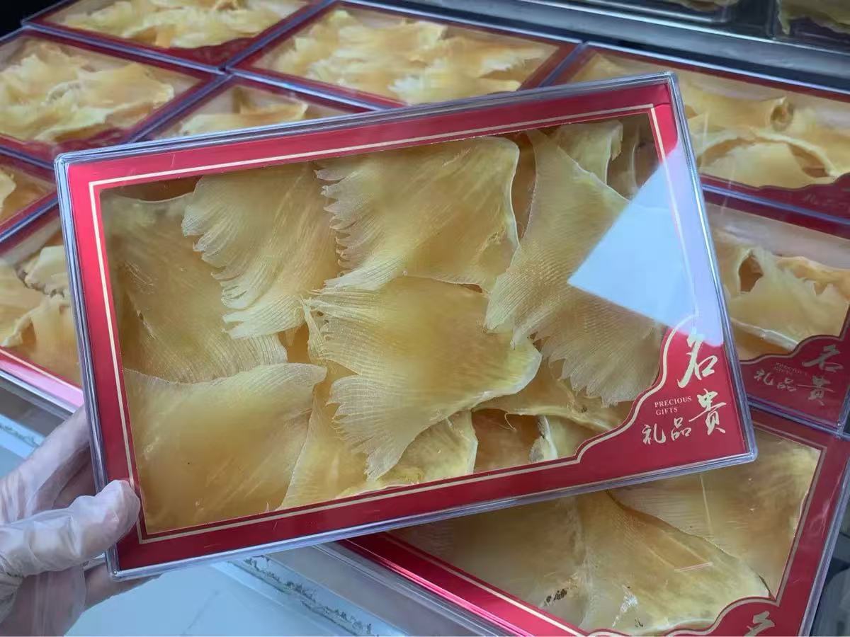 Premium Dried Shark Fin Substitute Sea Fish Fin Soup Ingredient 500g Gift Box overview