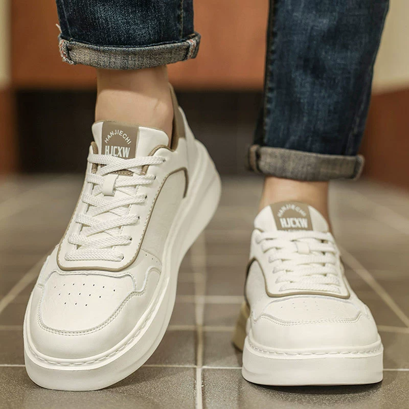 Мужские кроссовки 2025 весной мужские маленькие белые туфли мужские туфли на толстой подошве