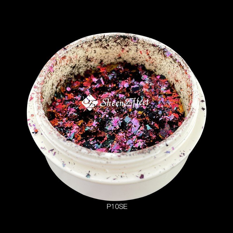 巽菲特黑红粗片指甲油用珠光变色粉云锦闪粉魔镜粉欧泊星空粉0.1g