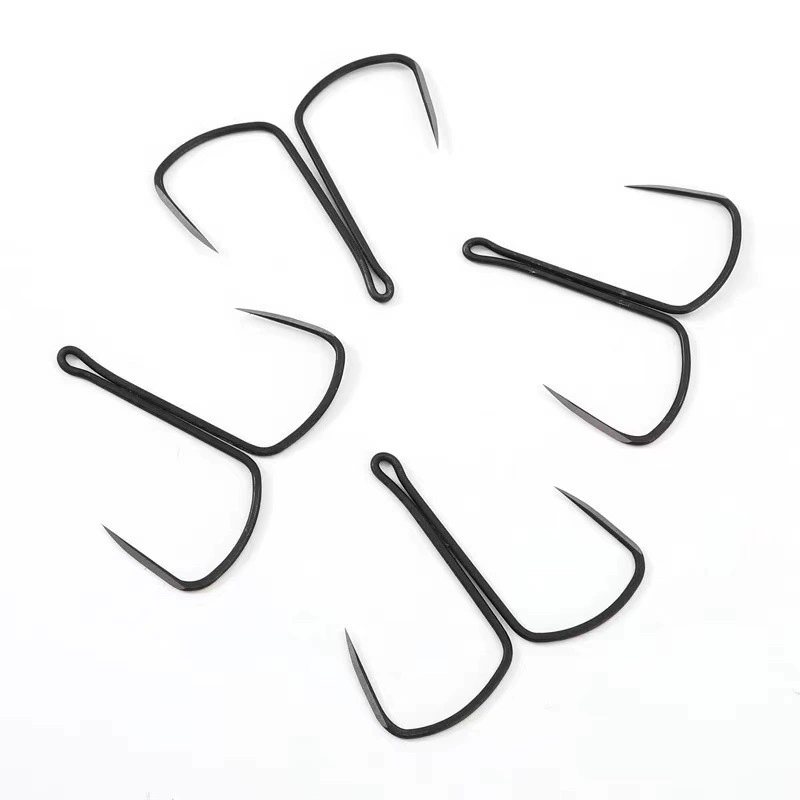Blade butterfly hook, long handle, barbless knife tip, hand-ground butterfly double hook, two anchor hooks