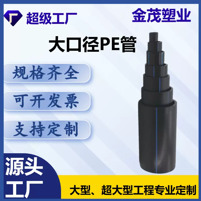 电缆穿线管给水排水hdpe管材大口径pe管排污波纹管