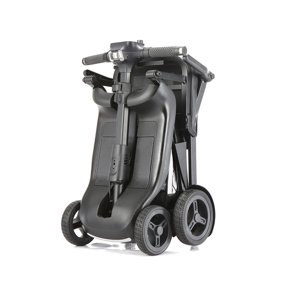 Cross-border elderly mobility scooter, four-wheel electric vehicle for the elderly and disabled, foldable and portable, high-end safety assistive vehicle