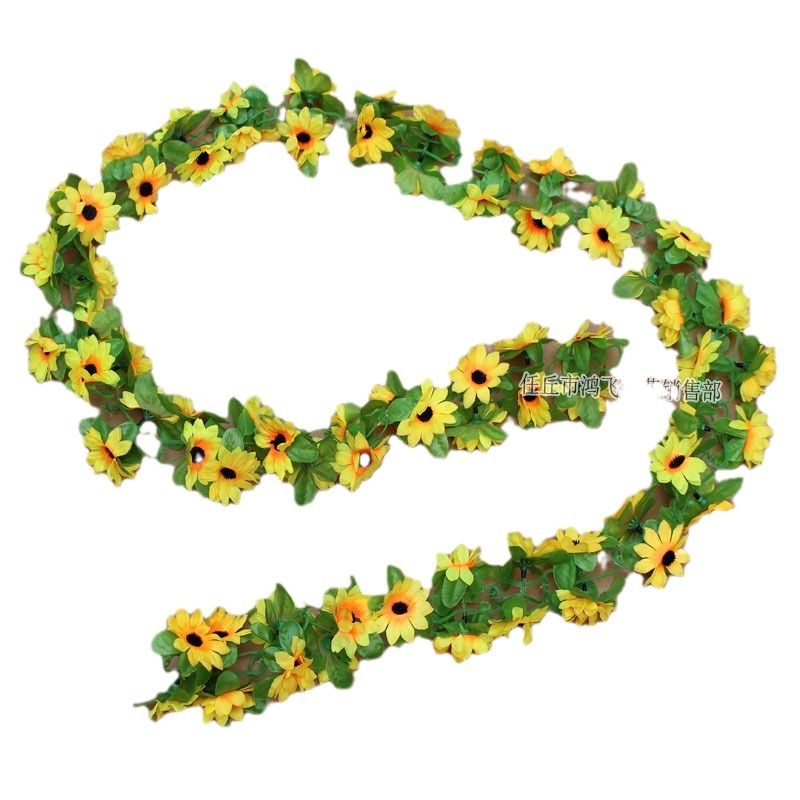 Simulación de vid de sol girasol cadena de tubería decoración vid de flores simulación de plantas de sol