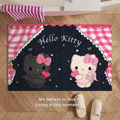 Avtomobil döşəmə paspasları — Mat, Household Diatom Mud Floor - black-and-white-hello-kitty-4060cm25mm-diatom-mud