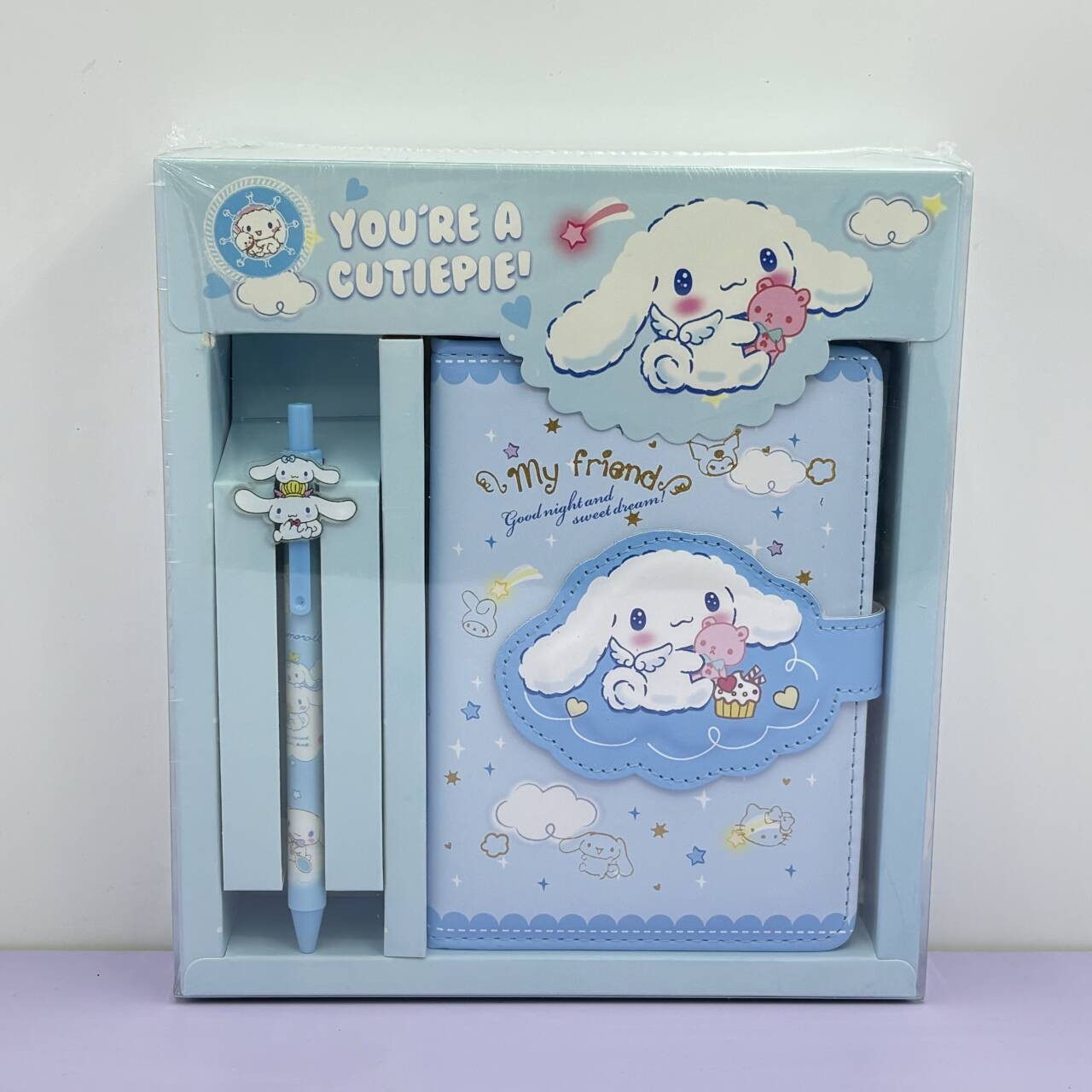 Sanrio PU cuaderno de mano estudiantes LABUBU comercio exterior artesanal en el viento conjunto de cajas de regalo de chicas del 1 de junio