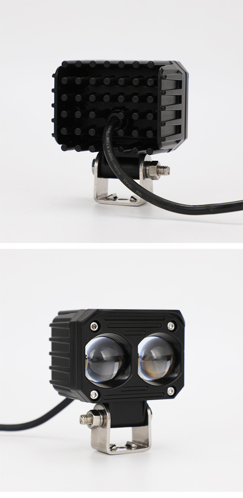 Cross-Border 60W Ultra-Bright Yellow and White High/Low Beam Led Spotlight for Electric Vehicles, Motorcycle Modification, and Delivery Services