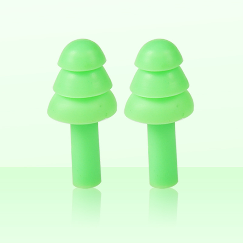Green pair of earplugs (packed in bags)