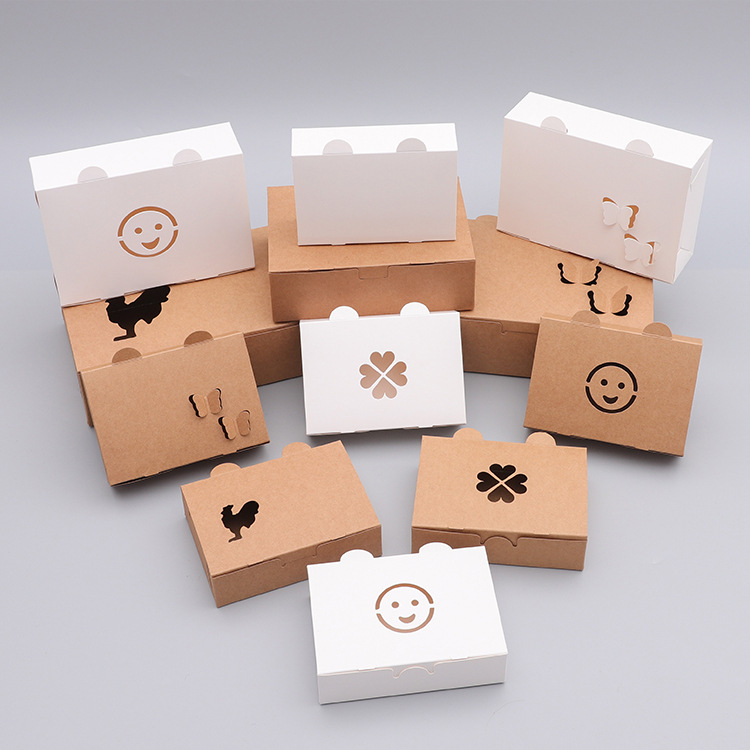 炸鸡盒外卖盒牛皮纸打包小吃包装盒油炸食品淋膜纸盒批发外卖专用