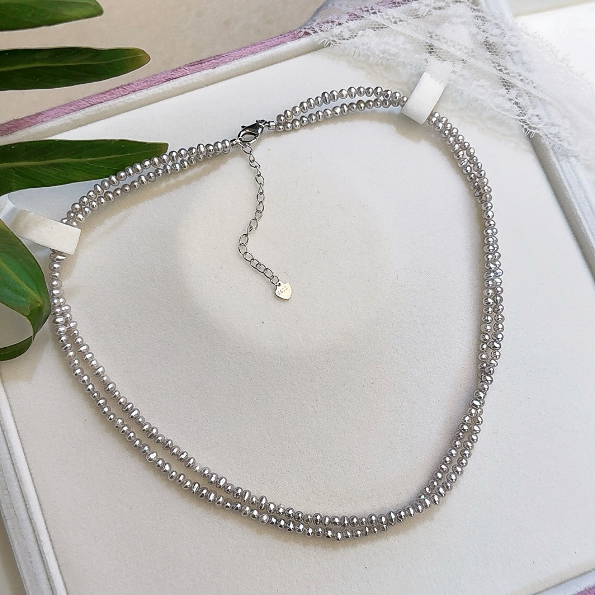 ˫��S925����ˮ��������ʻ�3-4mm��Բ��������С����ins��������