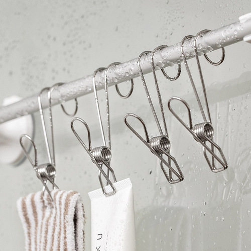 Stainless steel hook clip, small object drying clip, household clothes drying quilt, underwear drying clothes hanger, windproof clip