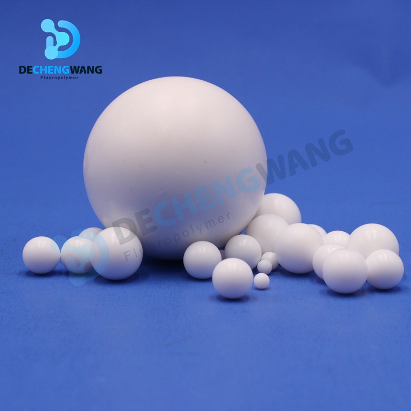 德诚旺 生产高光洁度聚四氟乙烯球 四氟球 自润滑PTFE圆球