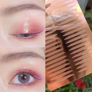Double Eyelid Tape Tiktok Same Style Invisible Wide Thin Skin Tone Transparent Seamless Fiber Strips Natural Breathable Strong Adhesion