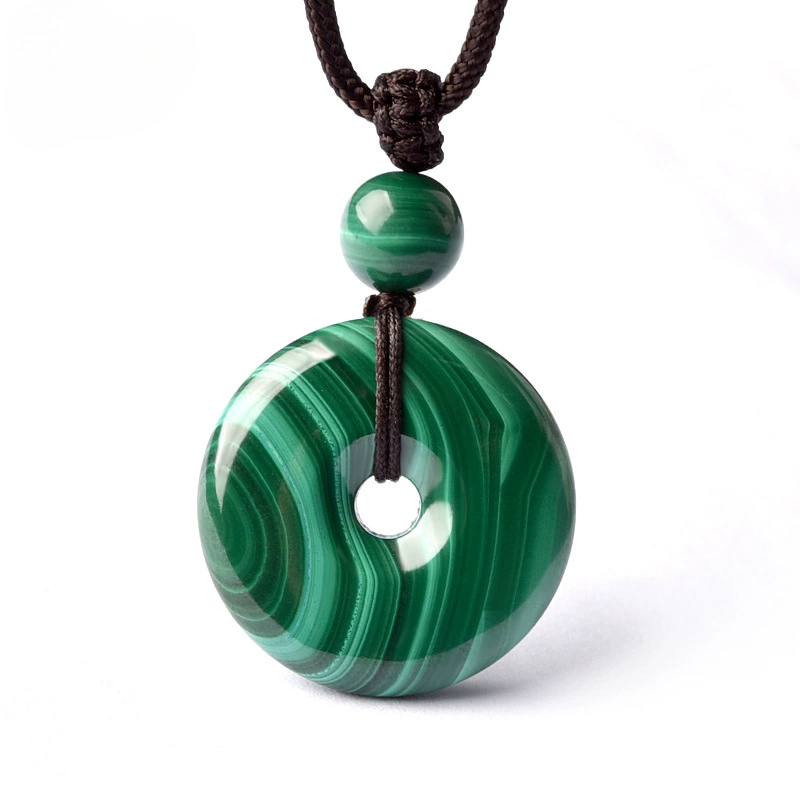 Подвеска с натуральным малахитом и пряжкой, зеленый малахит, ожерелье из необработанного камня, подвеска, зеленые украшения, ювелирные изделия для мужчин и женщин