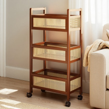 当天发落地多层收纳零食储物柜移动小推车家用厨房置物架沙发边几