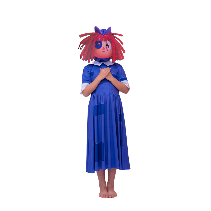 Mono de cosplay de circo digital mágico transfronterizo, disfraz de payaso Pomni, traje de cosplay de Pamni
