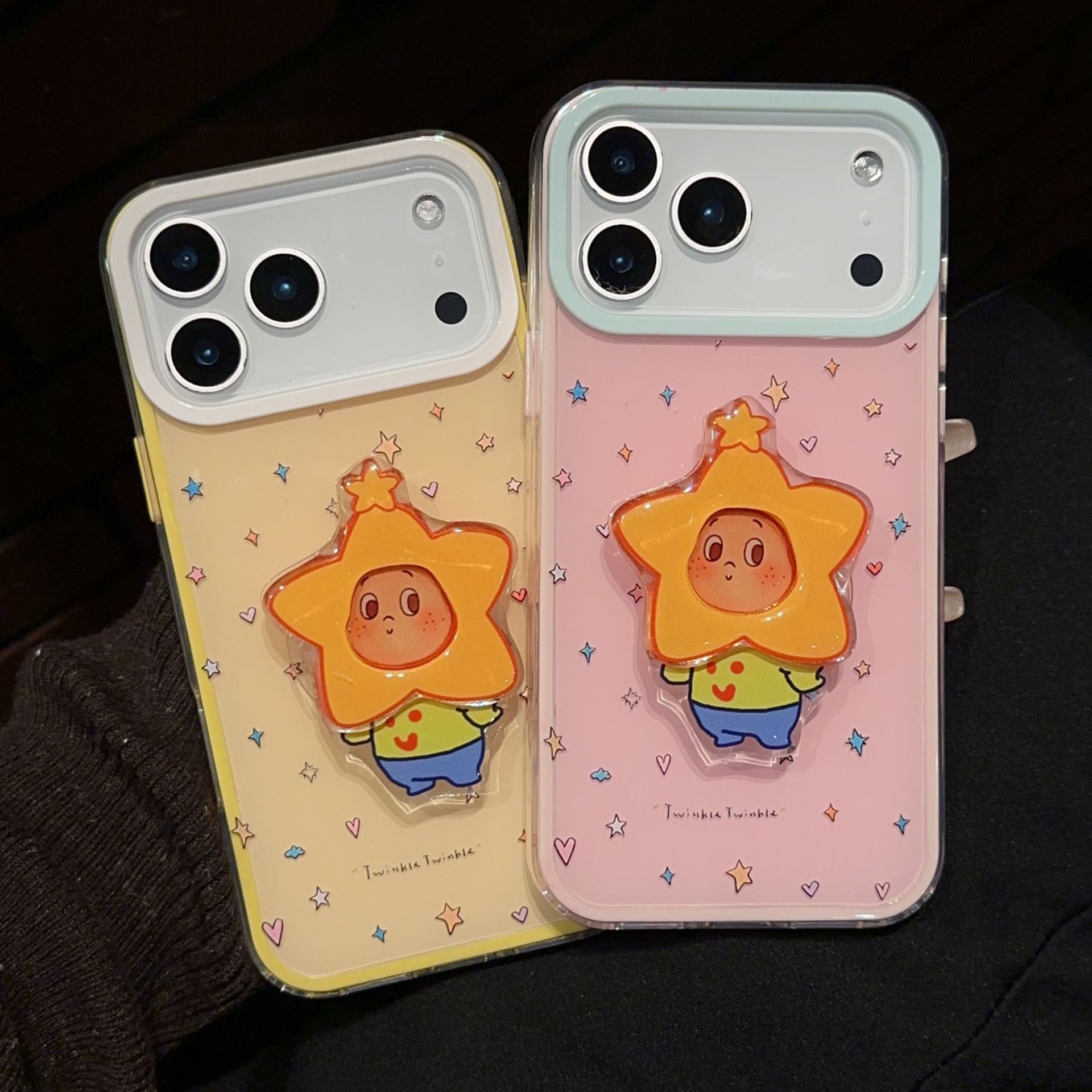 Two-In-One Star Man Suitable for Apple 17Promax Mobile Phone Case Iphone16/Apple 11 Cute Stand