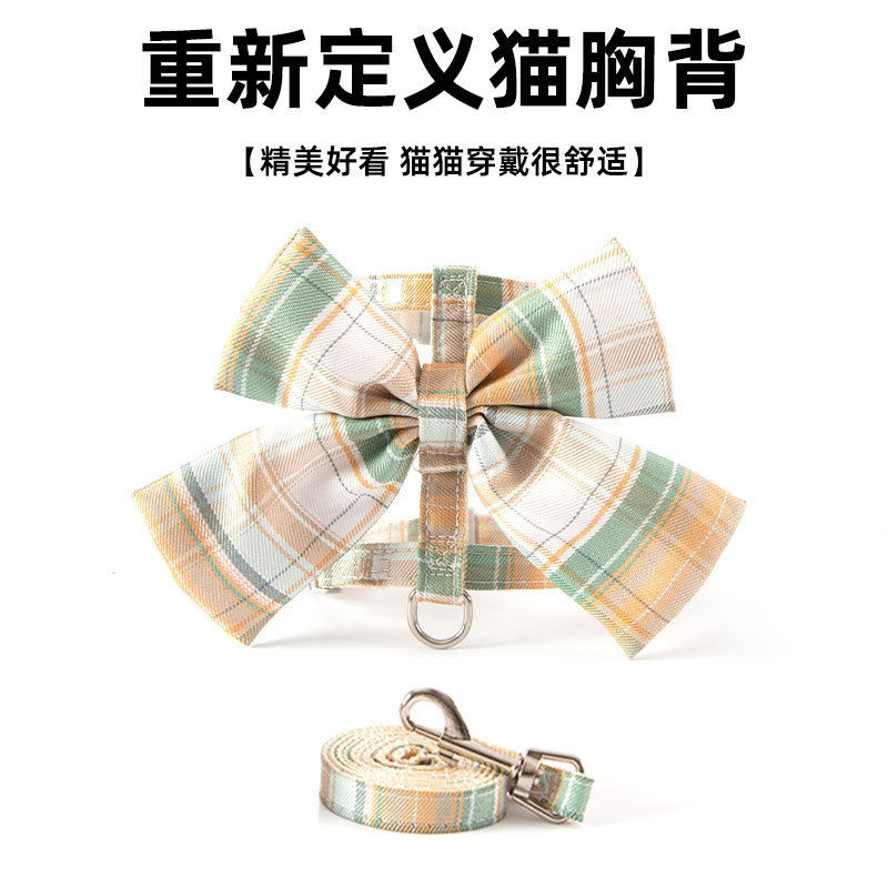 Bow I-type JK pet traction cord cat traction cord perro anti-desprendimiento gato cordas mascotas