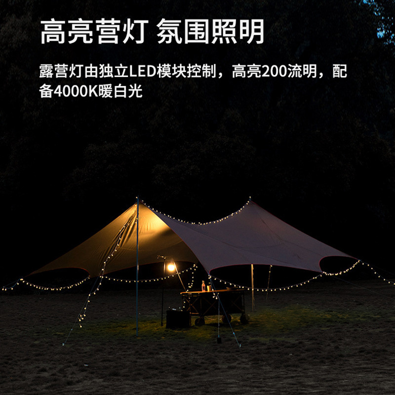 Transfronterizo nueva lámpara de cinta de medición campamento de campamento de campamento de lámpara de iluminación de atmósfera multifuncional lámpara de iluminación de estrellas