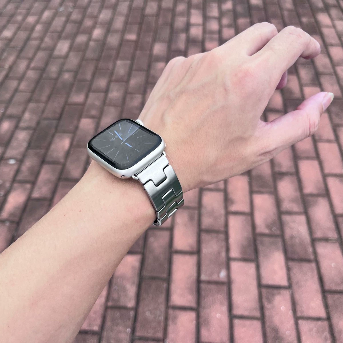 Подходит для Apple Watch с новым замком бабочка H-образной формы стальной ремень iWatch S10 ремешок