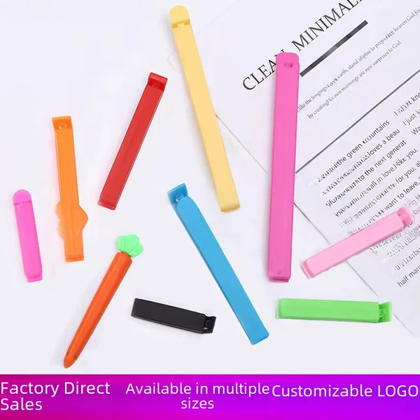 T manufacturers snack moisture-proof sealing clip multi-size large plastic tea food sealing clip wholesale logo