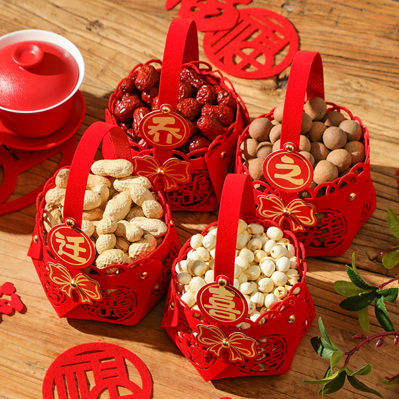 Moving house celebration hand-held basket decoration new home gift relocation entry ceremony living room arrangement supplies ornaments