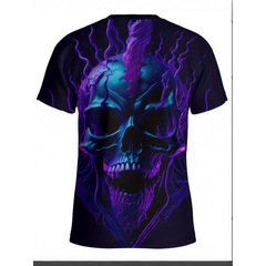 ホット販売漫画プリント半袖メンズ大きいサイズラウンドネック Tシャツルーズトップソース