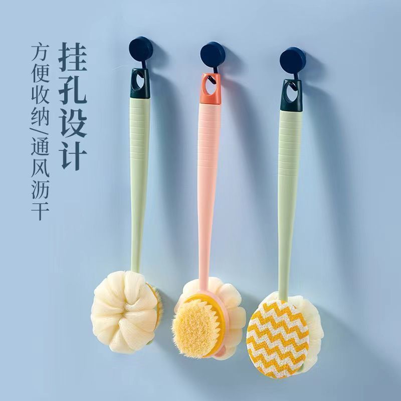 Cepillo de baño multifuncional para frota de espalda de mango largo cepillo de baño de pelo suave para frota de espalda a espalda no es un dos en uno