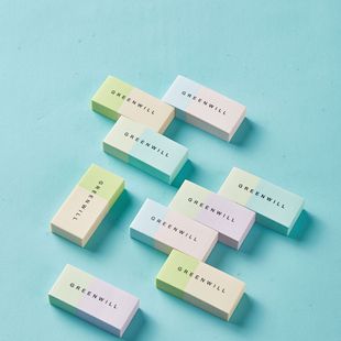 Two-Color Eraser Pencil Eraser Wipe Crumb-Free Student Eraser Two-Color Splicing Eraser