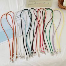 简约百搭PU门扣圆皮绳可替换包带单肩斜跨手机挂绳包包水杯挂多色