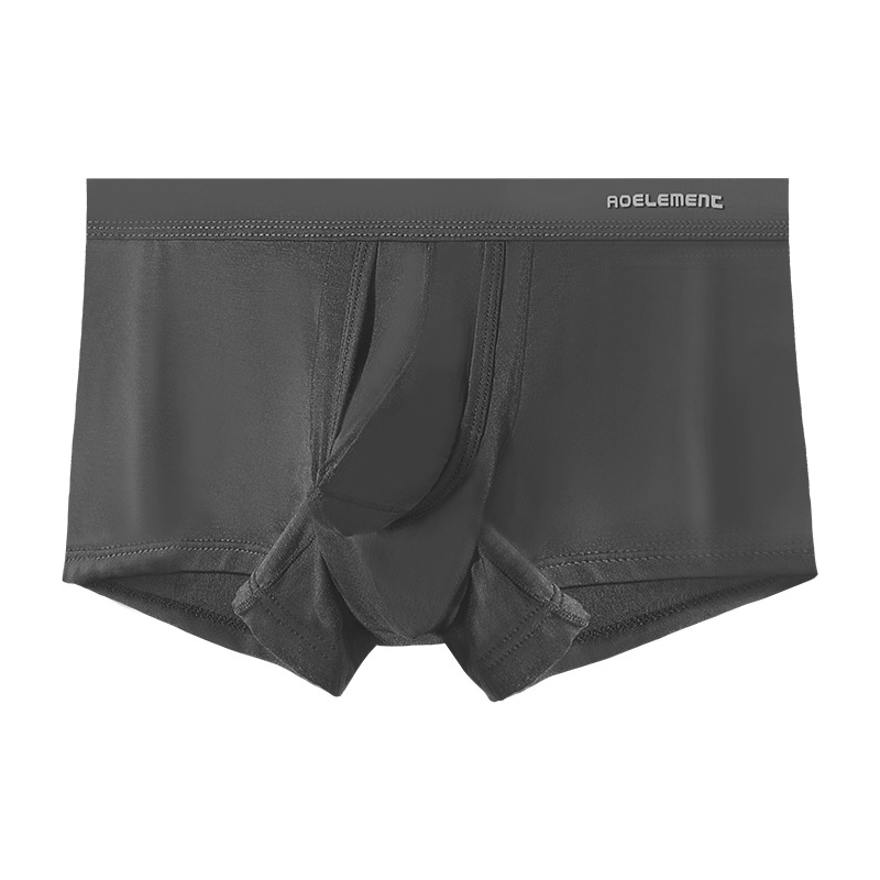 Ropa interior de los hombres jóvenes bolsa titular del escroto bala separación calzoncillos modal u convexa separación color sólido boxeadores cabeza