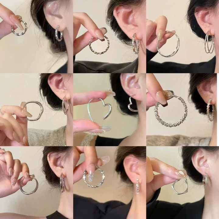 Серебряная игла, дизайн серьги, стиль легкой роскоши, стиль высокого качества, оптом